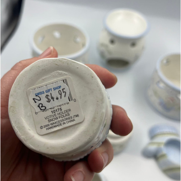 Yankee Candle Snow Folks Candle Holders Simmer Pot Mitten Tea Light Votive 6 - Picture 11 of 15